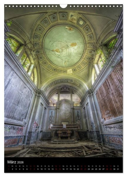Produktbild: Lost Places - Verlassene Kirchen (Wandkalender 2026 DIN A3 hoch), CALVENDO Monatskalender