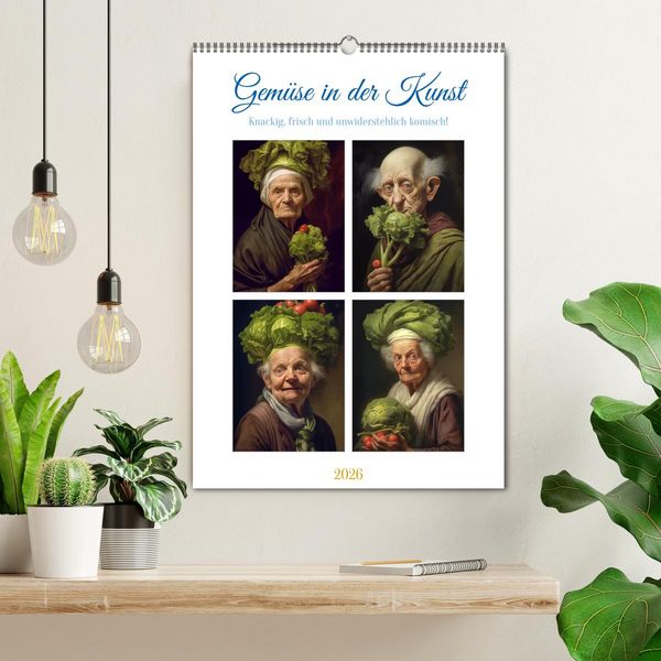 Produktbild: Gem&uuml;se in der Kunst (Wandkalender 2026 DIN A2 hoch), CALVENDO Monatskalender
