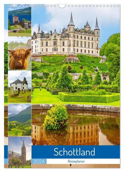 Produktbild: Schottland - Reiseplaner (Wandkalender 2026 DIN A3 hoch), CALVENDO Monatskalender