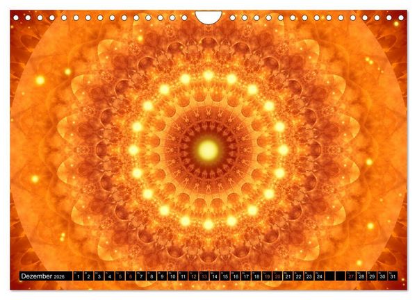 Produktbild: Energie - Mandalas in orange (Wandkalender 2026 DIN A4 quer), CALVENDO Monatskalender