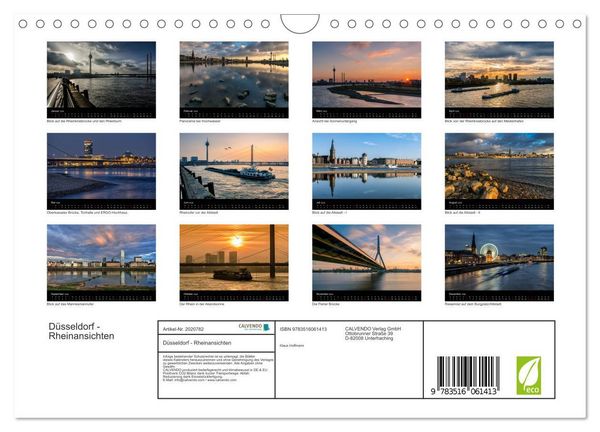 Produktbild: D&uuml;sseldorf - Rheinansichten (Wandkalender 2026 DIN A4 quer), CALVENDO Monatskalender