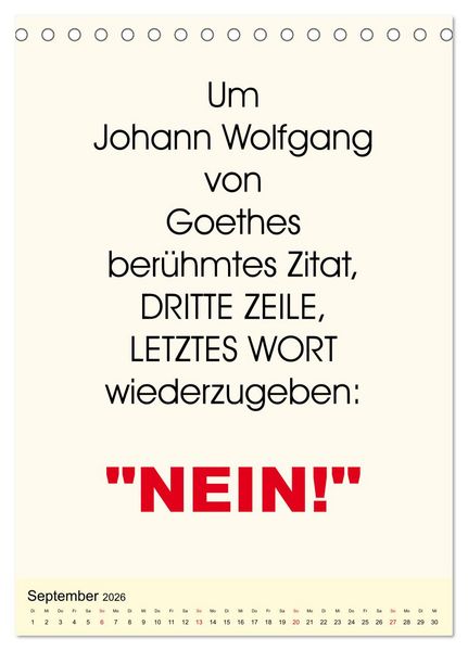 Produktbild: Spr&uuml;che-Kalender. Lustiges f&uuml;r die Familie! (Tischkalender 2026 DIN A5 hoch), CALVENDO Monatskalender