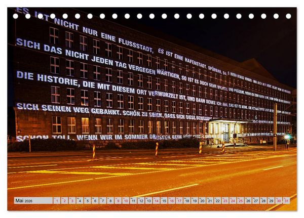 Produktbild: Es wird Nacht in Duisburg (Tischkalender 2026 DIN A5 quer), CALVENDO Monatskalender
