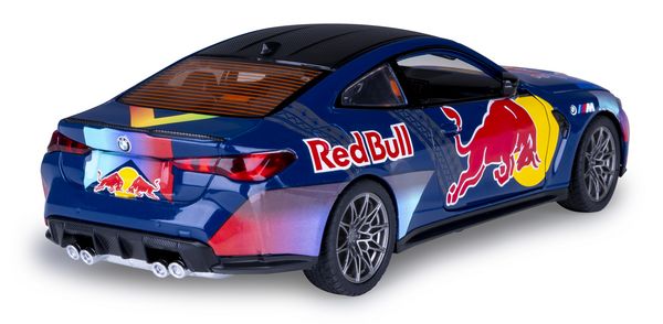 Produktbild: BMW M4 Diecast 1:24 blau inkl. Knopfzellen