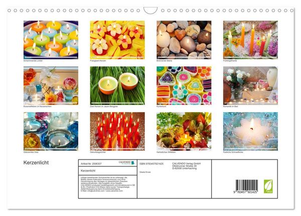 Produktbild: Kerzenlicht (Wandkalender 2026 DIN A3 quer), CALVENDO Monatskalender