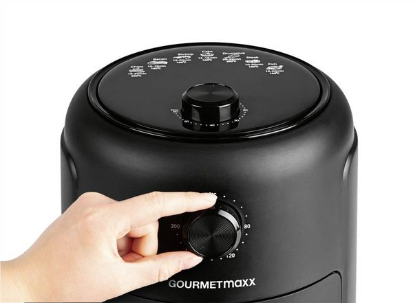 Produktbild: GourmetMaxx Hei&szlig;luft-Fritteuse Mechanisch 2,3l Hei&szlig;luft-Fritteuse 1000W Schwarz