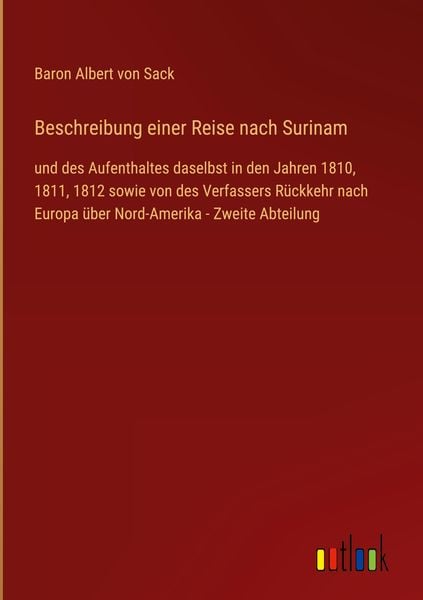 Produktbild: Beschreibung einer Reise nach Surinam