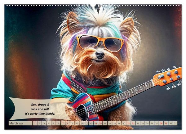 Produktbild: Great fun for Yorkshire Terrier lovers (High Quality Premium Wall Calendar 2026 DIN A2 landscape),CALVENDO 12 Month Wall Calendar