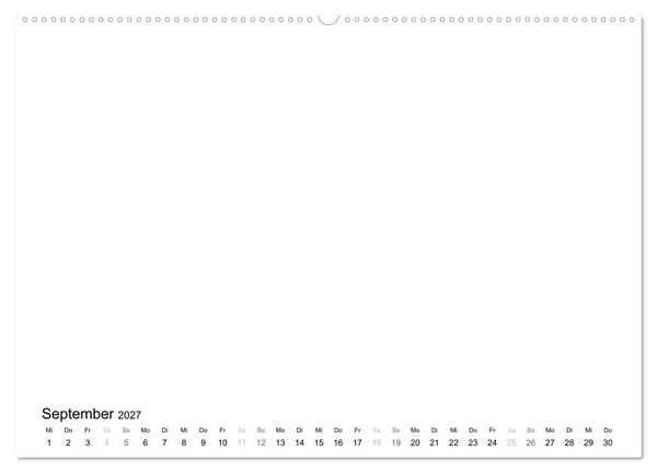 Produktbild: Bastelkalender - Weiss (Wandkalender 2027 DIN A2 quer), CALVENDO Monatskalender