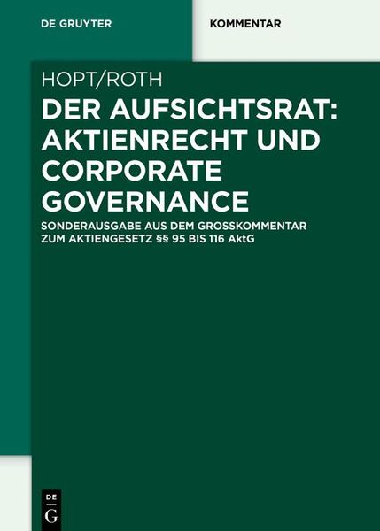 Produktbild: Der Aufsichtsrat: Aktienrecht und Corporate Governance
