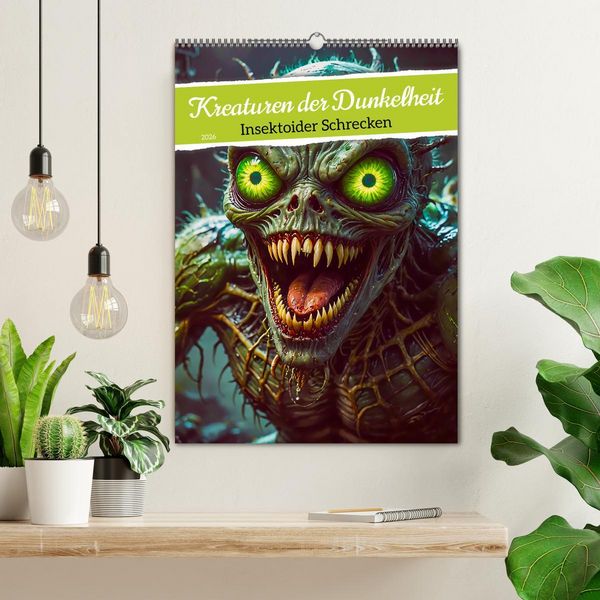 Produktbild: Kreaturen der Dunkelheit - Insektoider Schrecken (Wandkalender 2026 DIN A2 hoch), CALVENDO Monatskalender