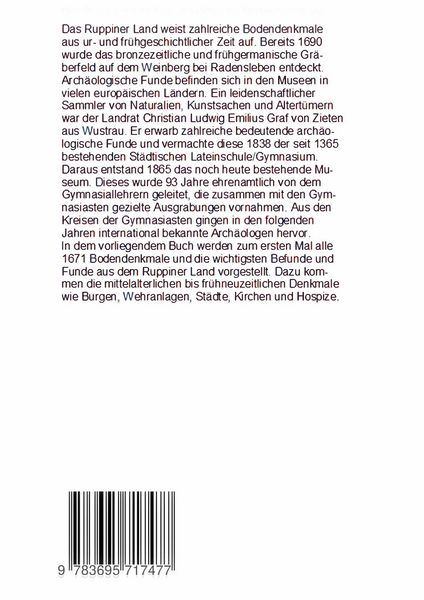 Produktbild: Ur- und Fr&uuml;hgeschichte des Ruppiner Landes
