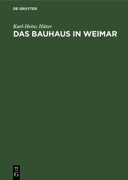 Produktbild: Das Bauhaus in Weimar