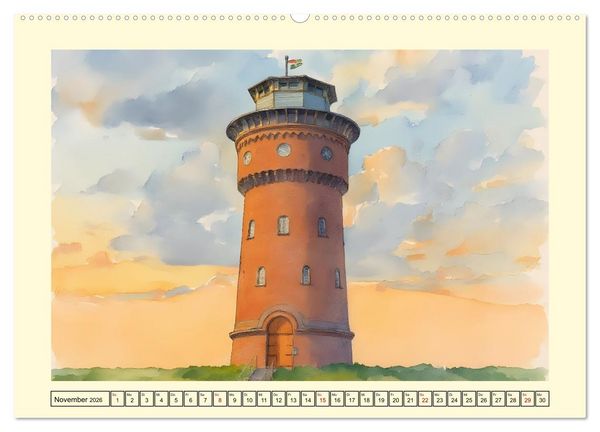 Produktbild: BORKUM Perle der Nordsee (Wandkalender 2026 DIN A2 quer), CALVENDO Monatskalender