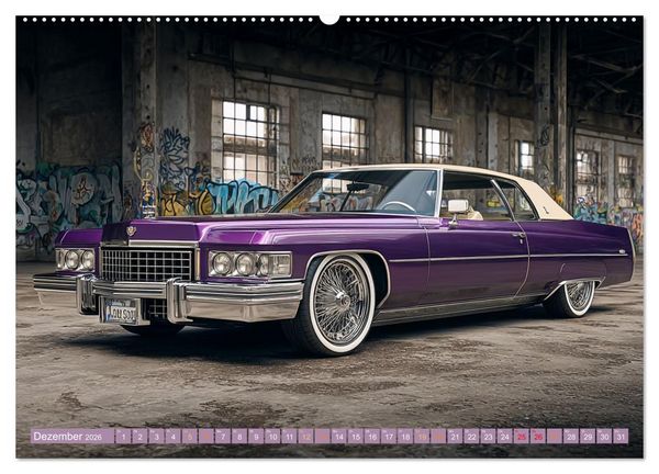 Produktbild: Amerikas rollende Legenden &ndash; Retro-Design trifft Nostalgie (hochwertiger Premium Wandkalender 2026 DIN A2 quer), Kunstdruck in Hochglanz