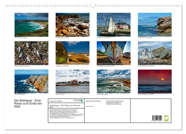 Produktbild: Die Bretagne - Eine Reise zum Ende der Welt (Wandkalender 2026 DIN A2 quer), CALVENDO Monatskalender