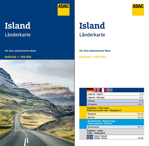 Produktbild: ADAC L&auml;nderkarte Island 1:600.000