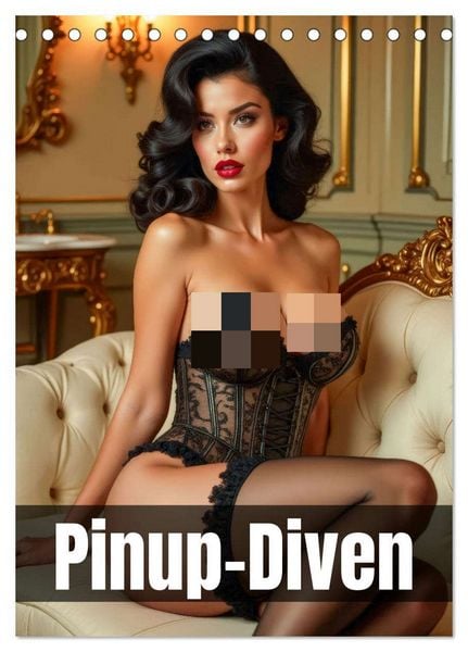 Produktbild: Pinup-Diven (Tischkalender 2026 DIN A5 hoch), CALVENDO Monatskalender