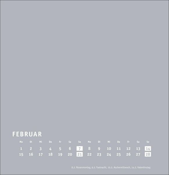 Produktbild: Premium-Bastelkalender silbergrau gro&szlig; 2027