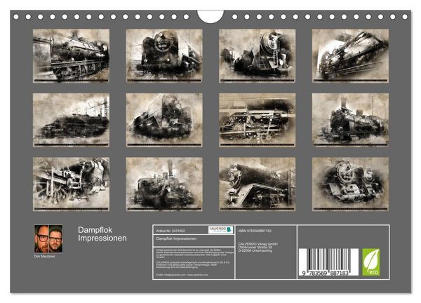 Produktbild: Dampflok Impressionen (Wandkalender 2027 DIN A4 quer), CALVENDO Monatskalender