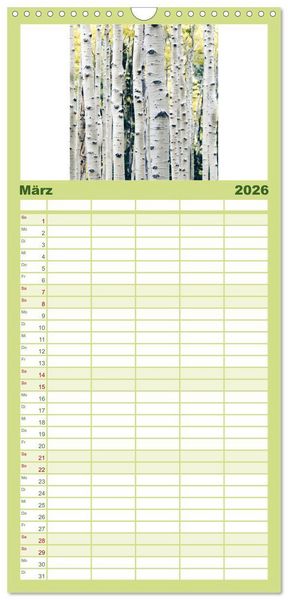 Produktbild: Familienplaner 2026 - Eine Reise durch die W&auml;lder dieser Welt mit 5 Spalten (Wandkalender, 21 x 45 cm) CALVENDO