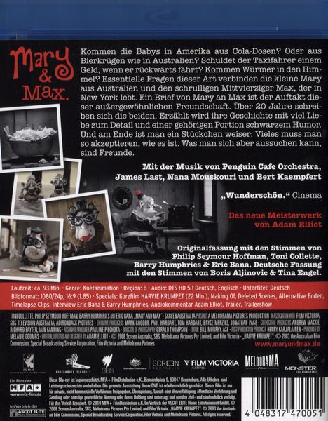 Produktbild: Mary & Max oder Schrumpfen Schafe wenn es regnet