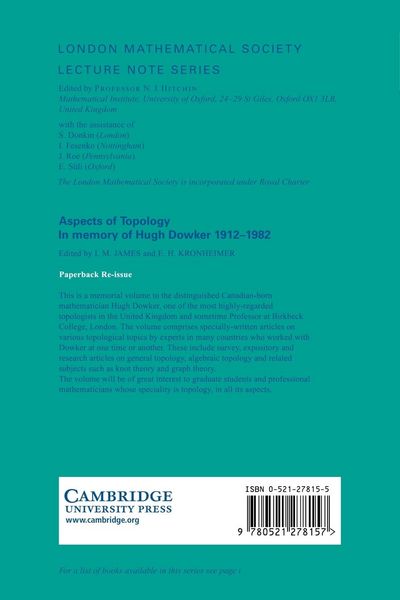 Produktbild: Aspects of Topology