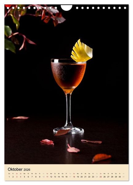 Produktbild: Cocktails mit Blumen und Pflanzen (Wandkalender 2026 DIN A4 hoch), CALVENDO Monatskalender