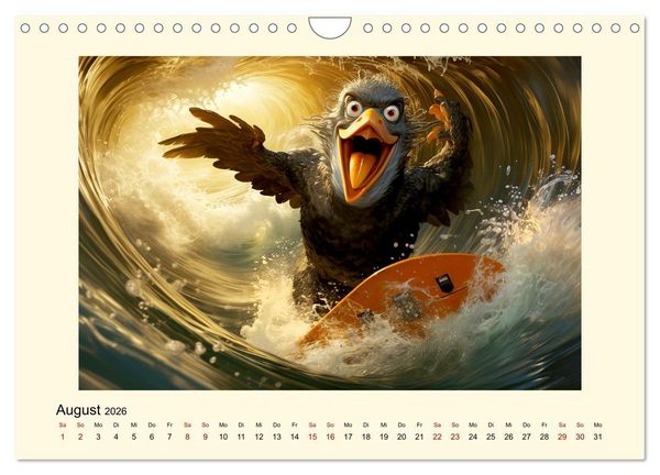 Produktbild: Verr&uuml;ckte H&uuml;hner (Wandkalender 2026 DIN A4 quer), CALVENDO Monatskalender