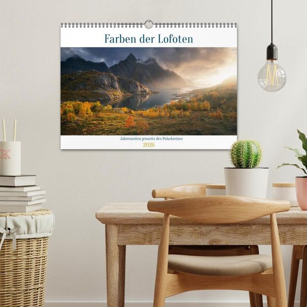 Produktbild: Farben der Lofoten - Jahreszeiten jenseits des Polarkreises (Wandkalender 2026 DIN A3 quer), CALVENDO Monatskalender