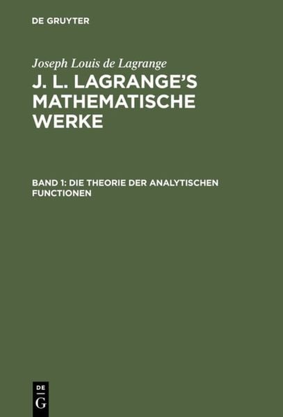 Produktbild: Die Theorie der analytischen Functionen