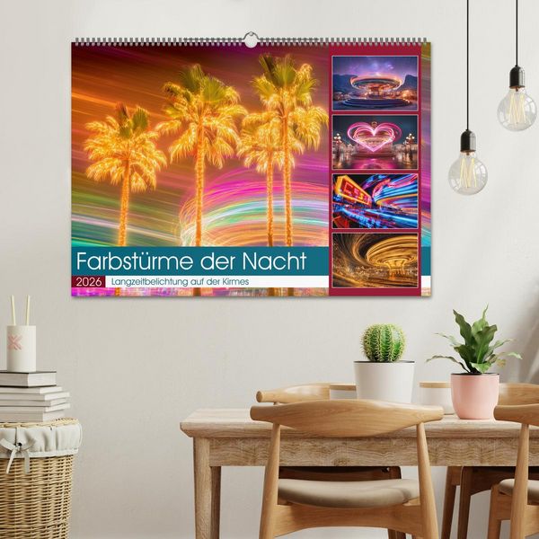 Produktbild: Farbst&uuml;rme der Nacht (Wandkalender 2026 DIN A2 quer), CALVENDO Monatskalender