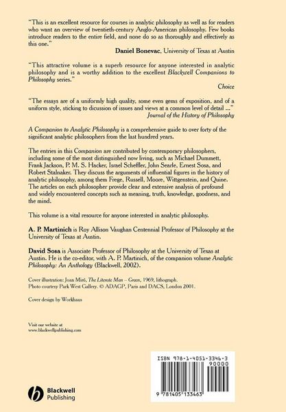 Produktbild: A Companion to Analytic Philosophy