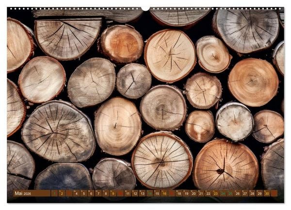 Produktbild: Faszination HOLZ - Strukturen (hochwertiger Premium Wandkalender 2026 DIN A2 quer), Kunstdruck in Hochglanz