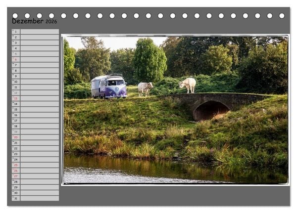 Produktbild: Oldtimer auf Tour (Tischkalender 2026 DIN A5 quer), CALVENDO Monatskalender