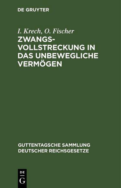 Produktbild: Zwangsvollstreckung in das unbewegliche Verm&ouml;gen