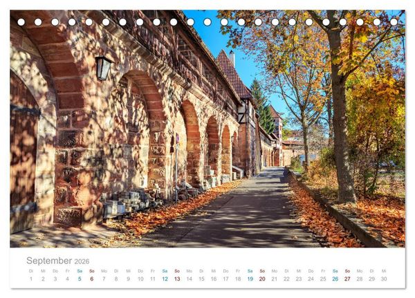 Produktbild: N&uuml;rnberg - Stadt der Br&uuml;cken und Geschichte (Tischkalender 2026 DIN A5 quer), CALVENDO Monatskalender