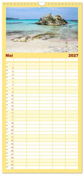 Produktbild: Familienplaner 2027 - Mallorca Meine Liebe mit 5 Spalten (Wandkalender, 21 x 45 cm) CALVENDO