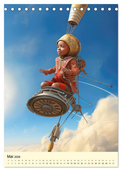 Produktbild: Raketenbabies - Humoristische KI-Bilder (Tischkalender 2026 DIN A5 hoch), CALVENDO Monatskalender