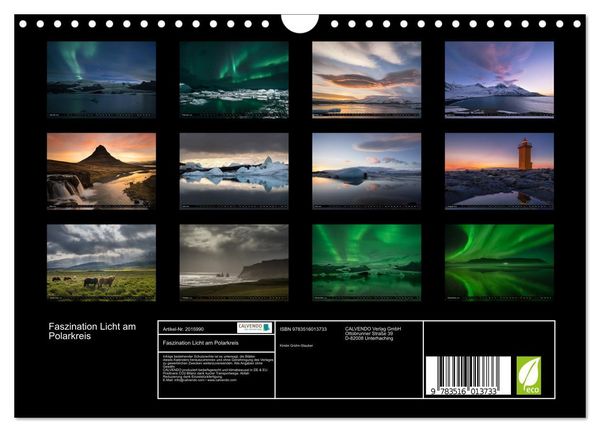 Produktbild: Faszination Licht am Polarkreis (Wandkalender 2026 DIN A4 quer), CALVENDO Monatskalender