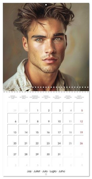 Produktbild: Men with irresistible charm (Wall Calendar 2026 12 &times; 12 Inch) CALVENDO 12 Month Wall Calendar