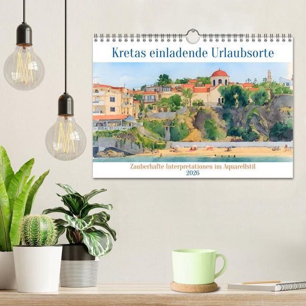 Produktbild: Kretas einladende Urlaubsorte (Wandkalender 2026 DIN A4 quer), CALVENDO Monatskalender