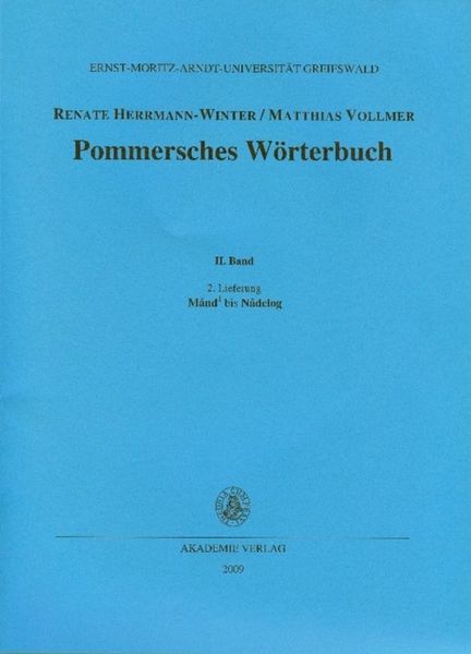 Produktbild: Pommersches W&ouml;rterbuch / M&aring;nd bis N&aring;delog