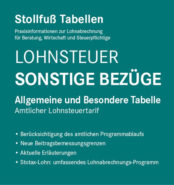 Produktbild: Tabelle, Lohnsteuer 2023 Sonstige Bez&uuml;ge Sonderausgabe April