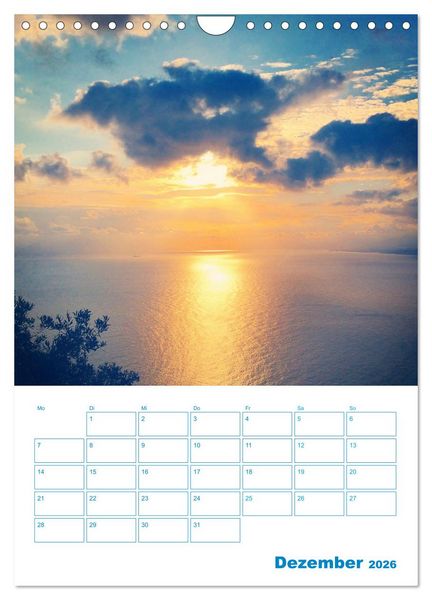 Produktbild: Blauer Ligurien Sommer (Wandkalender 2026 DIN A4 hoch), CALVENDO Monatskalender