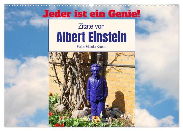 Produktbild: Jeder ist ein Genie! Zitate von Albert Einstein (Wandkalender 2026 DIN A2 quer), CALVENDO Monatskalender