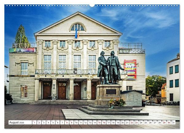Produktbild: Kulturstadt Weimar - Stadt der Klassiker (Wandkalender 2026 DIN A2 quer), CALVENDO Monatskalender