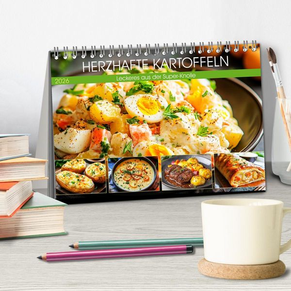 Produktbild: Herzhafte Kartoffeln. Leckeres aus der Super-Knolle (Tischkalender 2026 DIN A5 quer), CALVENDO Monatskalender