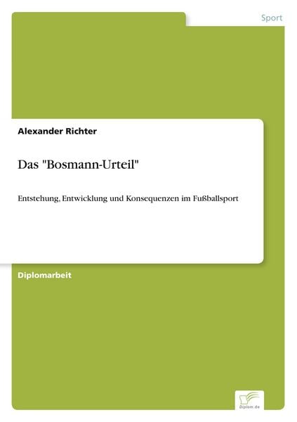 Produktbild: Das "Bosmann-Urteil"