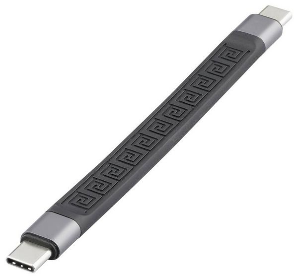 Produktbild: Renkforce USB-C&reg; Kabel USB4&reg; USB-C&reg; 0.12m Schwarz Schl&uuml;sselanh&auml;nger RF-6738046